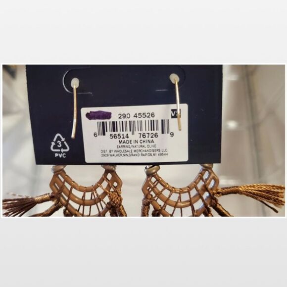 New Ophelia Roe Gold Tone Tassel Drop Dangle Earrings NWT - Picture 11 of 13